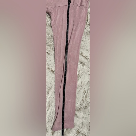 JustFab Mauve Faux Wrap Long Sleeve Top - Picture 7 of 8